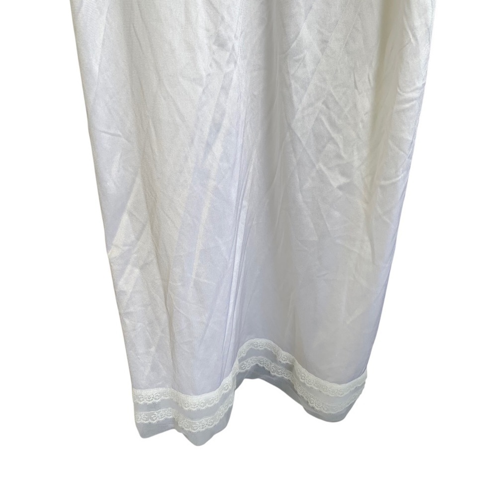 Vintage Elegant Lace Trim Nightgown Slip Dress DuPont Antron Size 36 Nylon - Picture 3 of 6
